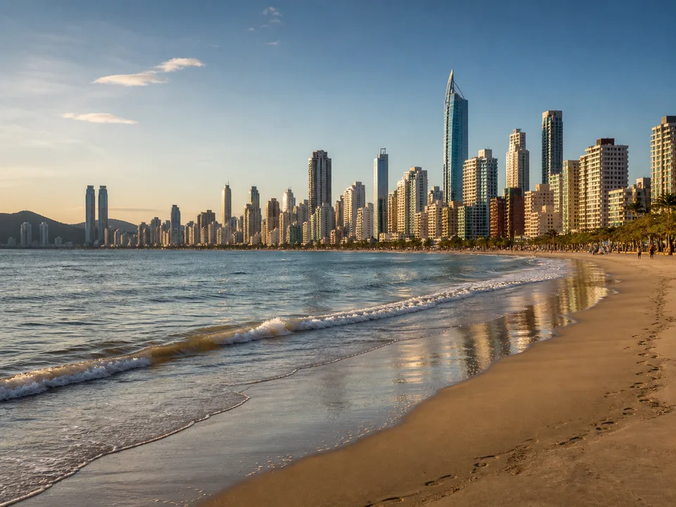 Paisagem inspirada em Balneário Camboriú, SC